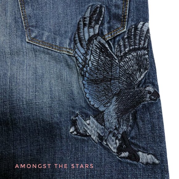 Miss Me Vintage Eagle Embroidered Boyfriend Jeans - Picture 10 of 12